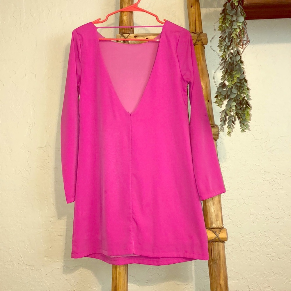 Backless got pink dress